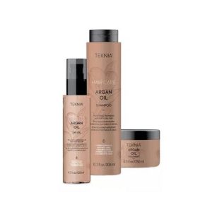 LAKME, Набор для волос TEKNIA ARGAN OIL (Шампунь + Маска + Масло), 300 мл + 250 мл + 125 мл
