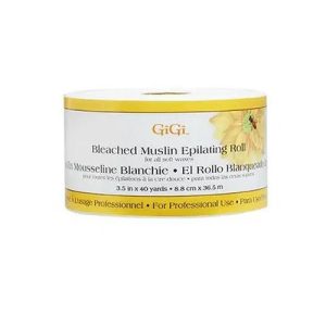 GIGI, Отбеленные миткалевые полоски для эпиляции (рулон) Bleached Muslin Roll, 36,5 м