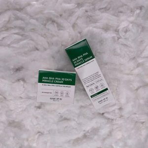 SOME BY MI, Набор Восстанавливающий крем для проблемной кожи, 60 мл, Сыворотка для проблемной кожи с кислотами, 50 мл