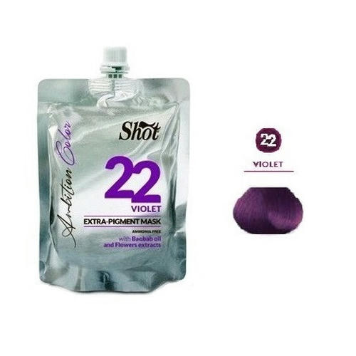 SHOT, Маска для волос эсктра пигмент Extra Pigment Ambition Color 22, 200 мл