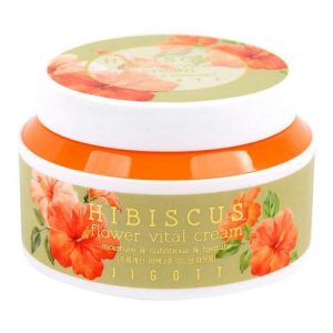 JIGOTT, Питательный крем для лица с экстрактом гибискуса Hibiscus Flower Vital Cream, 100 мл