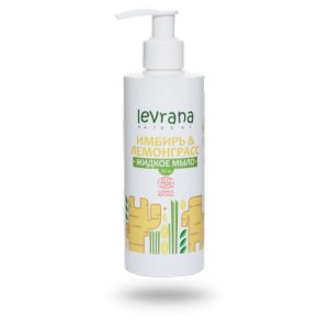 LEVRANA, Жидкое мыло "Имбирь и лемонграсс" ECOCERT, 250 мл