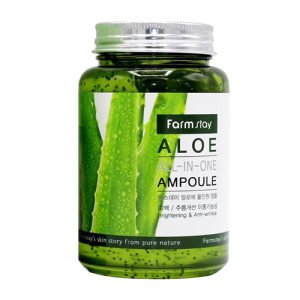 FARMSTAY, Ампульная сыворотка для лица с экстрактом алое Aloe All-In One Ampoule, 250 мл