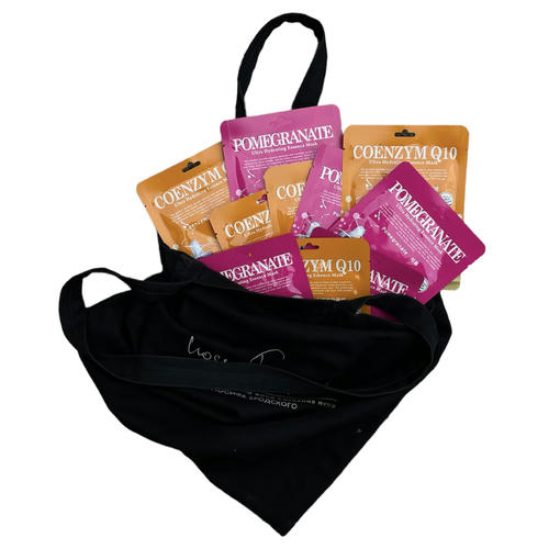 EKEL, Набор тканевых масок для лица с экстактом граната и коэнзимом Q10, 5+5 шт