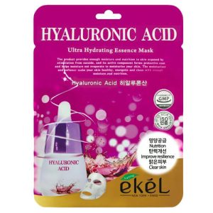 EKEL, Тканевая маска для лица с гиалуроновой кислотой Hyaluronic Acid Ultra Hydrating Essence Mask, 1 шт