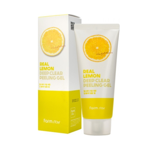 FARMSTAY, Отшелушивающий пилинг-гель с экстрактом лимона Real Lemon Deep Clear Peeling Gel, 100 мл — изображение 2