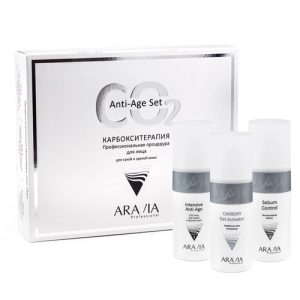 ARAVIA, Набор карбокситерапии CO2 Anti-Age Set для сухой и зрелой кожи лица Face, 3 х 150 мл