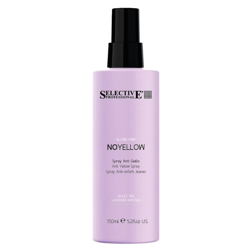 SELECTIVE, Несмываемый спрей для устранения нежелательных желтых оттенков со светлых, обесцвеченных и седых волос No Yellow, 150 мл