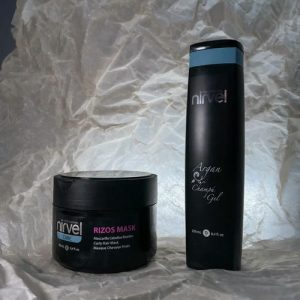 NIRVEL, Набор Nirvel Professional ARGAN SHAMPOO GEL - Шампунь-гель с маслом арганы, 250 мл + Nirvel Professional RIZOS MASK - Маска для вьющихся волос, 250 мл