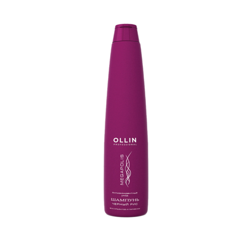 OLLIN, Шампунь для волос на основе черного риса Megapolis, 400 мл