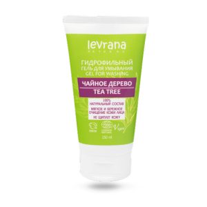 LEVRANA, Гидрофильный гель для умывания "Чайное Дерево", ECOCERT, 150 мл