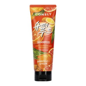 CONSLY, Глубоко очищающий шампунь с экстрактами грейпфрута и имбиря Grapefruit & Ginger Shampoo for Deep Cleansing & Freshness, 250 мл