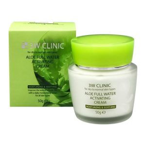 3W CLINIC, Увлажняющий крем с экстрактом алоэ вера Aloe Full Water Activating Cream, 50 гр