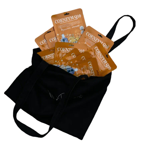 EKEL, Комплект тканевых масок для лица с коэнзимом Coenzym Q10 Ultra Hydrating Essence Mask, 10 шт