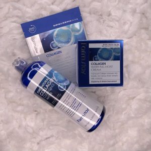 FARMSTAY, Набор Увлажняющий крем для лица с коллагеном 100 мл, Очищающая вода с коллагеном, 500 мл, Тканевая маска с коллагеном 1 шт