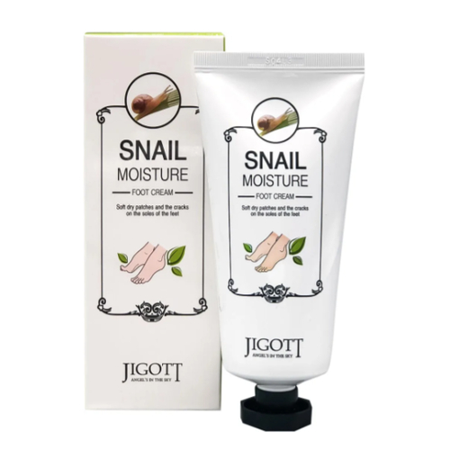 JIGOTT, Увлажняющий крем для ног с улиточным муцином Snail Moisture Foot Cream, 100 мл