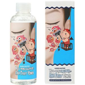 ELIZAVECCA, Тоник-пилинг с фруктовыми кислотами Hell-Pore Clean Up Aha Fruit Toner, 200 мл