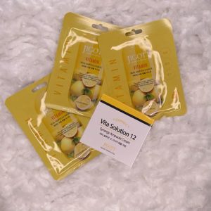 JIGOTT, Набор Тонизирующий крем для лица, 100 мл, Тканевая маска для лица с витаминами, 3 шт