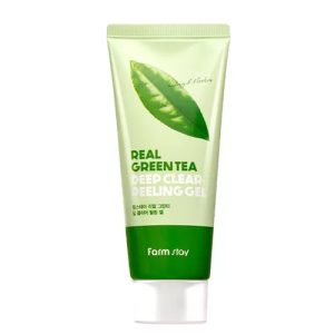 FARMSTAY, Отшелушивающий пилинг-гель с экстрактом зеленого чая Real Green Tea Deep Clear Peeling Gel, 100 мл