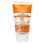 KORA, Крем солнцезащитный SPF 30 для лица и тела, 150 мл