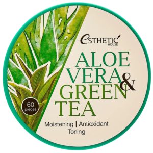 ESTHETIC HOUSE, Увлажняющие гидрогелевые патчи для области вокруг глаз с алоэ и зеленым чаем, 60 шт