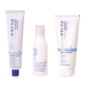 INEBRYA, Набор для выпрямления волос без аммиака Bionic Straight, 150/100/200 мл