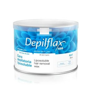 DEPILFLAX, Воск теплый в банке Азуленовый прозрачный, 400 мл