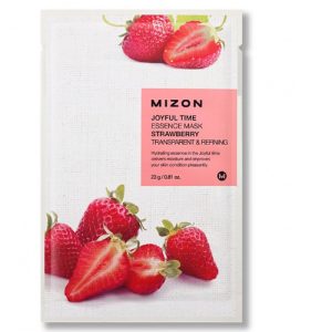 MIZON, Тканевая маска для лица с экстрактом клубники Joyful Time Essence Mask Strawberry, 1 шт