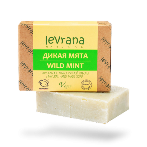 LEVRANA, Натуральное мыло ручной работы Мята, 100 гр