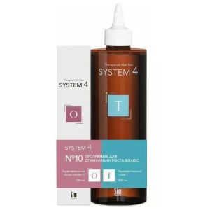 SIM SENSITIVE, Программа №10 для стимуляции роста волос SYSTEM 4 (Тоник Т + Маска-пилинг О), 500 мл + 150 мл
