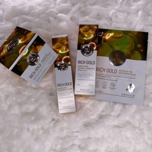 ENOUGH, Набор Питательный крем для лица, 50 мл, Тональный крем №21, 100 мл, Питательный крем для глаз с золотом, 30 мл, Тканевая маска с золотом 1 шт