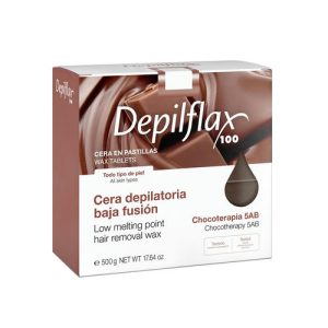 DEPILFLAX, Воск горячий в брикетах Шоколад, 500 гр