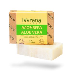 LEVRANA, Натуральное мыло ручной работы Алоэ, 100 гр