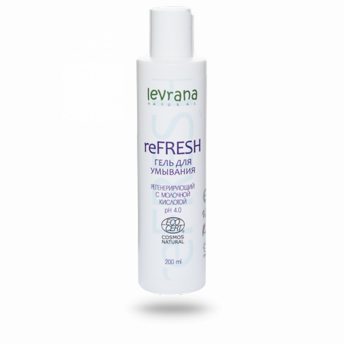 LEVRANA, Гель для умывания ReFresh, ECOCERT, 200 мл