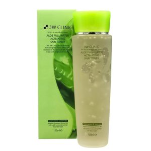 3W CLINIC, Увлажняющий тонер для лица с экстрактом алоэ, 150 мл