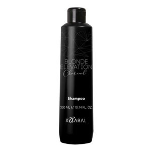 KAARAL, Черный угольный тонирующий шампунь для волос Blonde Elevation Charcoal Shampoo, 300 мл