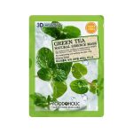 FOODAHOLIC, 3D маска для лица с экстрактом зеленого чая Natural Essence Mask #Green Tea, 23 гр