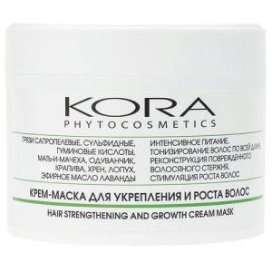 KORA, Крем-маска для укрепления и роста волос, 300 мл