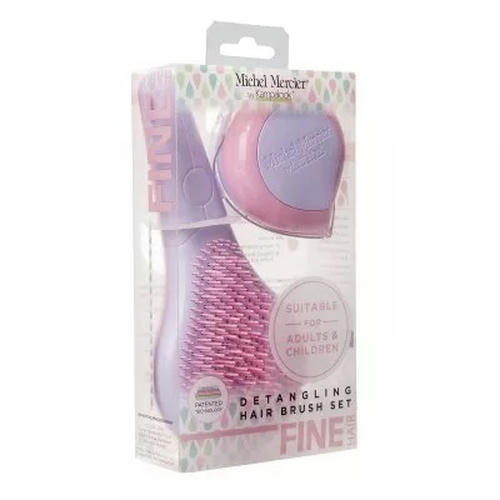 MICHEL MERCIER, Набор щеток в пастельных тонах для тонких волос (классическая и компактная), 1 шт