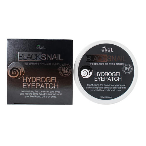 EKEL, Гидрогелевые патчи с экстрактом черной улитки Black Snail Hydrogel Eye Patch, 60 шт/уп