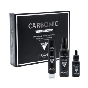 ARAVIA, Набор карбоновый пилинг-комплекс Carbon Peel Program Face, 100 мл. + 150 мл. + 30 мл