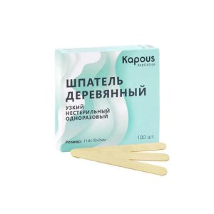 KAPOUS, Шпатель деревянный узкий 114*10*2 мм, 100 шт./уп