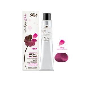 SHOT, Обесцвечивающий крем с пигментом Розовый Pink Bleach & Color, 80 мл