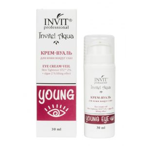INVIT, Крем-вуаль для кожи вокруг глаз от морщин с лифтинг-эффектом Invitel Aqua, 30 мл