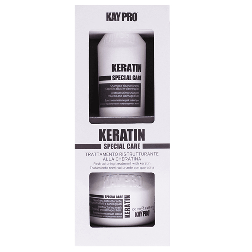 KAYPRO, Набор восстанавливающий для волос шампунь+маска Keratin, 100/100 мл
