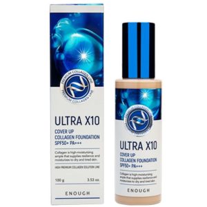 ENOUGH, Увлажняющий тональный крем с коллагеном Ulta x10 Cover Up Collagen Foundation SPF50 №23, 100 мл