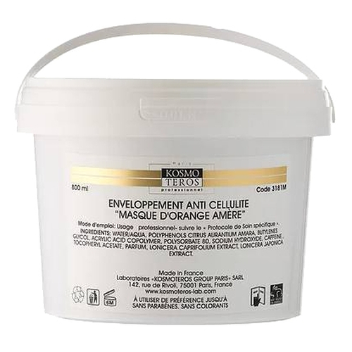 KOSMOTEROS PERSONNEL, Антицеллюлитное гелевое обертывание "Активная маска с горьким апельсином", 800 мл