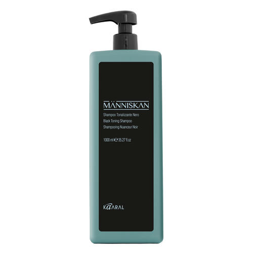 KAARAL, Черный тонирующий шампунь Black Toning Shampoo Manniskan, 1000 мл