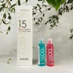 MASIL, НАБОР СПРЕЙ-ФИКСАТОР ДЛЯ ВОЛОС 150 МЛ, ФИЛЛЕР ДЛЯ УВЕЛИЧЕНИЯ ОБЪЕМА ВОЛОС И ФИЛЛЕР ДЛЯ ВОССТАНОВЛЕНИЯ ВОЛОС 15 МЛ