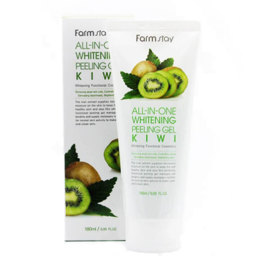 FARMSTAY, Осветляющий пилинг-гель с экстрактом киви All-In-One Whitening Peeling Gel Kiwi, 180 мл